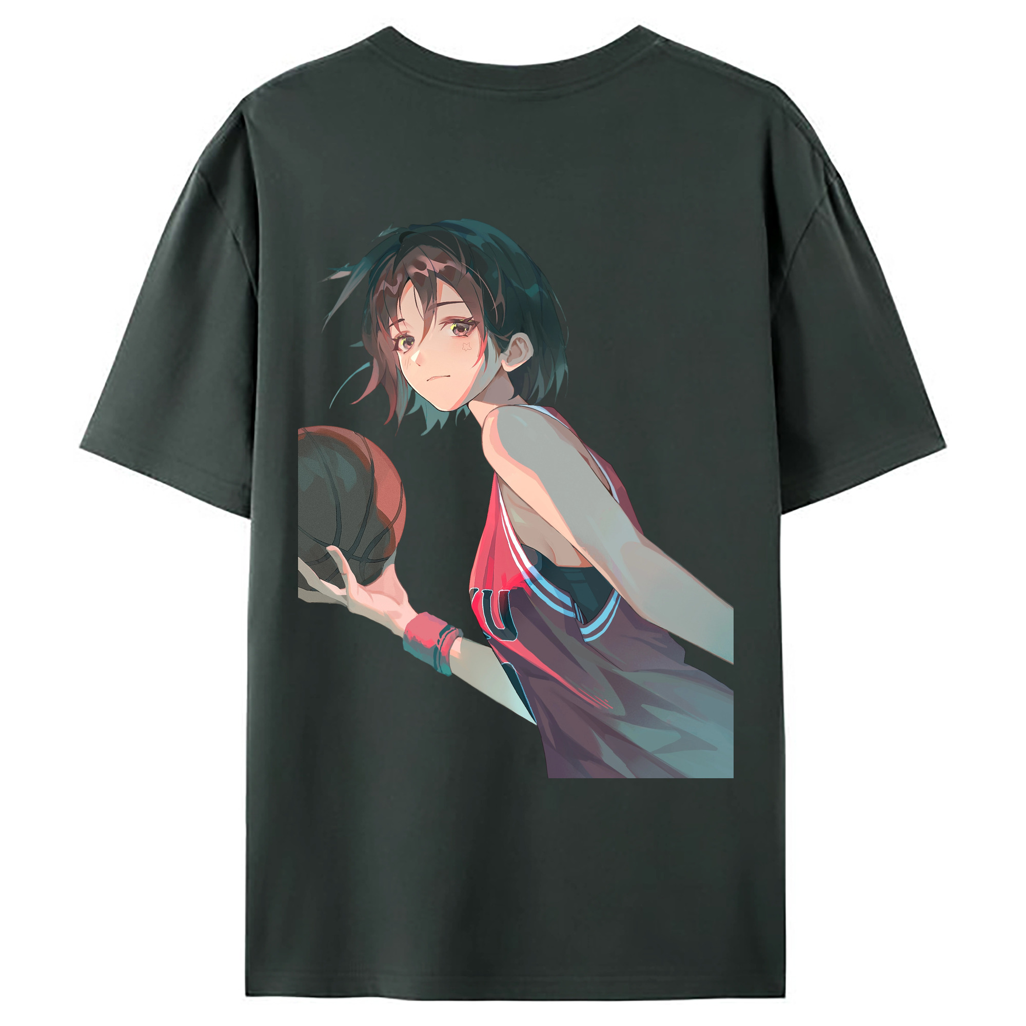 （画像用） SLAM DUNK／スラムダンク 綿100％ メンズ半袖Tシャツ（バックプリント） 通気性